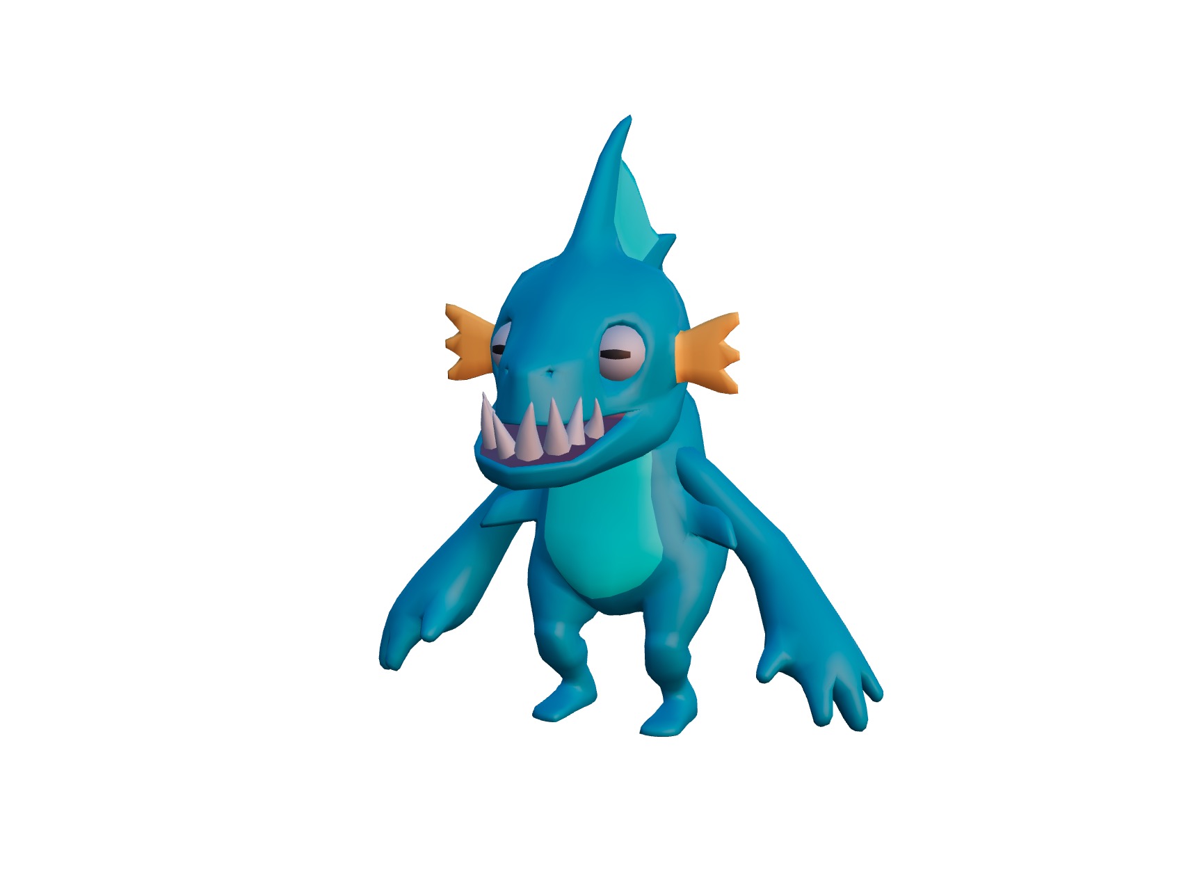 Fish gltf model displayed